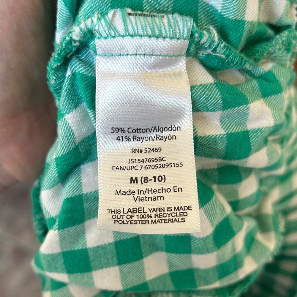 ** LAST CHANCE ** Joyspun Green and White Checkered Shorts - Picture 5 of 5